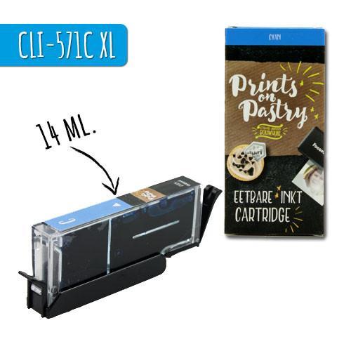 Eetbare Inkt Cartridge Blauw XL (CLI-571C), Hobby en Vrije tijd, Taarten en Cupcakes maken, Nieuw, Verzenden