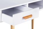 Bureau - sidetable - met 2 lades - 120x45x75 cm - wit, Huis en Inrichting, Ophalen of Verzenden, Nieuw