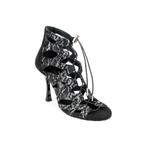 PD804 Dansschoenen Zwart-Grijs Slangenprint, Verzenden, Nieuw
