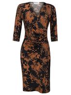 Jurk Olivia Bruin L (40), Kleding | Dames, Jurken, Verzenden, Nieuw