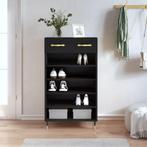 vidaXL Schoenenkast 60x35x105 cm bewerkt hout zwart, Huis en Inrichting, Kasten | Overige, Verzenden, Nieuw