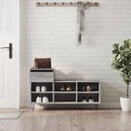 vidaXL Schoenenkast 102x36x60 cm bewerkt hout sonoma grijs, Huis en Inrichting, Kasten | Schoenenrekken, Verzenden, Nieuw