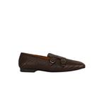TESTONI Brown Loafer Monk Shoes Woven Calf 8 UK - 42 IT -, Nieuw
