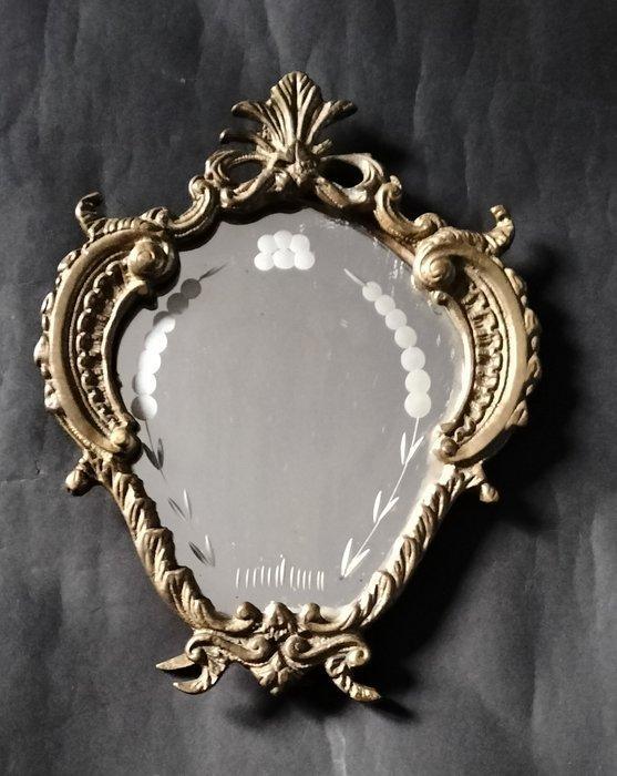 Kaptafelset - Verguld messing - Venetiaanse Gouden Spiegel, Antiek en Kunst, Curiosa en Brocante