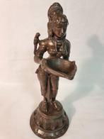 Oel Lampe - Brons - India - Indische Lakshmi-beeld, Antiek en Kunst