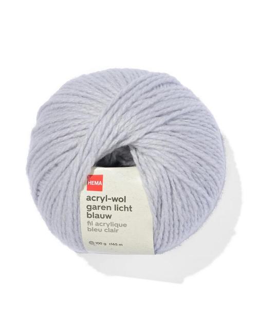 HEMA Acryl-wol garen lichtblauw 100gram 165meter, Hobby en Vrije tijd, Breien en Haken, Nieuw, Verzenden