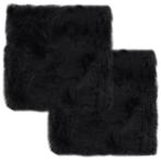 vidaXL Stoelkussens 2 st 40x40 cm echt schapenvacht, Huis en Inrichting, Woonaccessoires | Kussens, Verzenden, Nieuw, Grijs