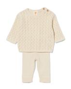 HEMA Newborn kledingset gebreid ecru, Verzenden, Nieuw
