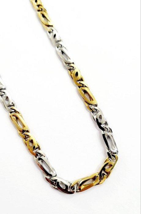 Halsketting - 18 karaat Geel goud, Witgoud, Sieraden, Tassen en Uiterlijk, Kettingen