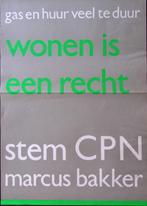 Stem CPN Marcus Bakker - Gas en huur (lijst optie, Posters), Verzamelen, Verzenden, Nieuw, Overige onderwerpen, Met lijst
