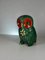 Jema Holland - Beeld, Vintage uil in geglazuurd keramiek -