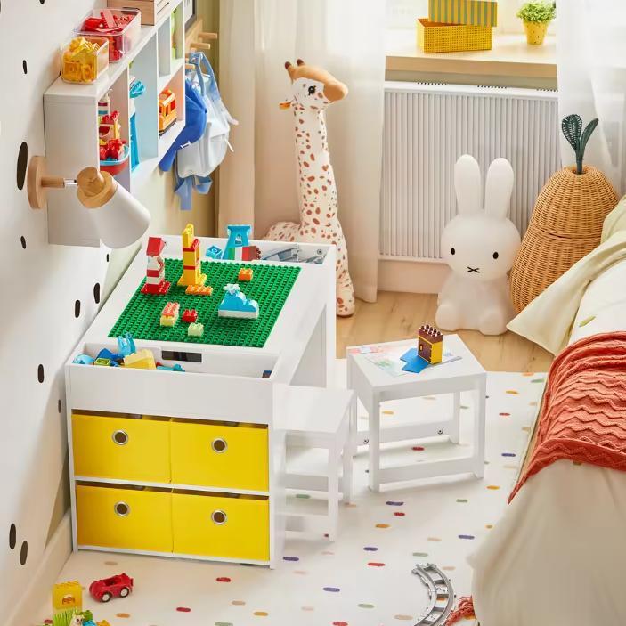 Kindertafel met 2 Stoelen en Opbergruimte – Multifunctioneel, Kinderen en Baby's, Kinderstoelen, Nieuw, Verzenden