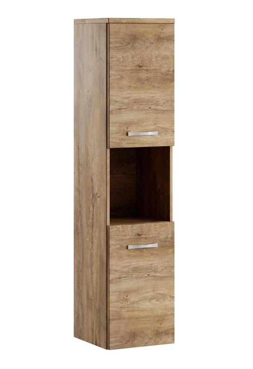 Badkamerkast Montreal 30 x 30 x 131 cm Bruin Eiken Kolomkast, Huis en Inrichting, Badkamer | Badkamermeubels, Nieuw, (Half)hoge kast