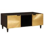vidaXL Salontafel Zwart en Goud 100 x 54 x 40 cm massief, Verzenden, Nieuw, 50 tot 100 cm, Minder dan 50 cm