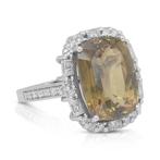 Zonder Minimumprijs - Ring - 14 karaat Witgoud - 12.39ct., Nieuw
