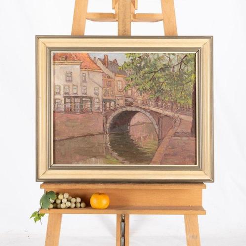 A. Maquelun (XX) - Stadsgezicht, Antiek en Kunst, Kunst | Schilderijen | Klassiek