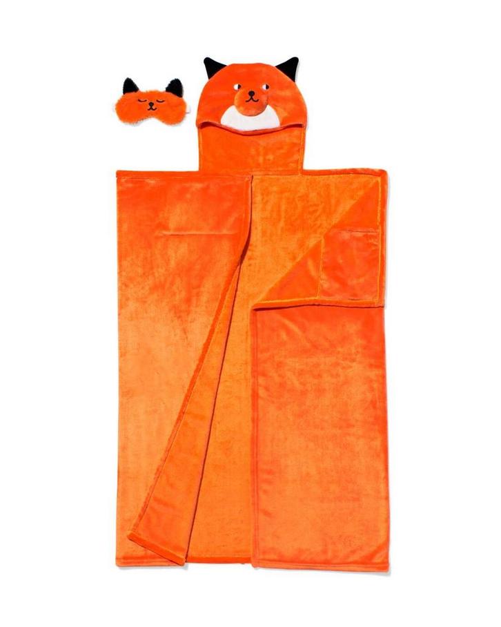 HEMA Snuggle deken en slaapmasker vos, Kinderen en Baby's, Carnavalskleding en Verkleedspullen, Nieuw, Verzenden