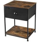 Hoppa! LVT020B01 Nachtkastje Bruin zwart van 29 voor €19 NEW, Nieuw, 45 tot 65 cm, Hout, 55 tot 70 cm