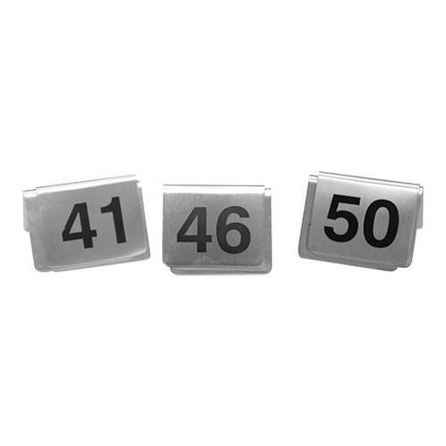 Tafelnummer | 41 t/m 50 | RVS | 2-zijdig | 55x35(h)mm EMGA, Zakelijke goederen, Horeca | Keukenapparatuur, Nieuw in verpakking