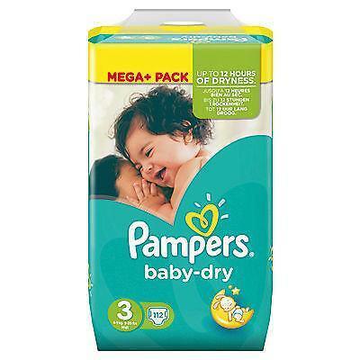 Pampers Baby Dry maat 3 Midi Mega Pack  112 stuks, Huis en Inrichting, Schoonmaakartikelen, Verzenden