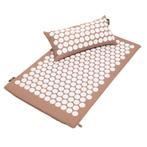 Set spijkermat en spijkerkussen taupe - Lotus, Verzenden, Nieuw