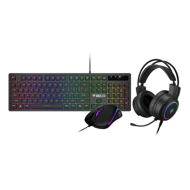 RGB Gaming Toetsenbord, Muis, Headset - Desktop Combo - K..., Computers en Software, Toetsenborden, Nieuw, Ophalen of Verzenden