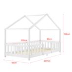 Kinderbed Treviolo met uitvalbeveiliging en matras 90x200 wi, Verzenden, Nieuw