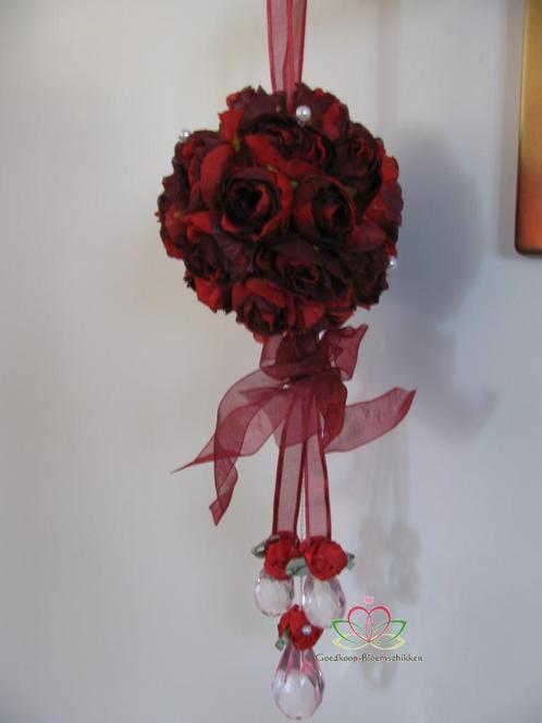 Bloemenbal pomander roseball bruidsmeisje rood, Hobby en Vrije tijd, Knutselen, Nieuw, Ophalen of Verzenden