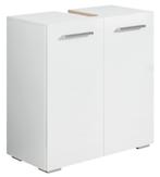 Wastafelkast Jupiter 60 x 30 x 60 cm Wit Badkamerkast, Huis en Inrichting, Badkamer | Badkamermeubels, Verzenden, Nieuw, Wastafelkast