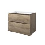 Wastafel polystone Elegant 80x46x2 | Onderkast 2 laden, Verzenden, Nieuw, Wastafelkast
