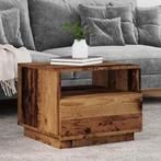 vidaXL Salontafel met LED-verlichting 50x49x40 cm oud, Huis en Inrichting, Tafels | Salontafels, Verzenden, Nieuw, Overige houtsoorten