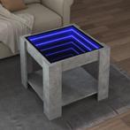 vidaXL Salontafel met LED 53x53x45 cm bewerkt hout, Huis en Inrichting, Tafels | Salontafels, Verzenden, Nieuw, Overige houtsoorten