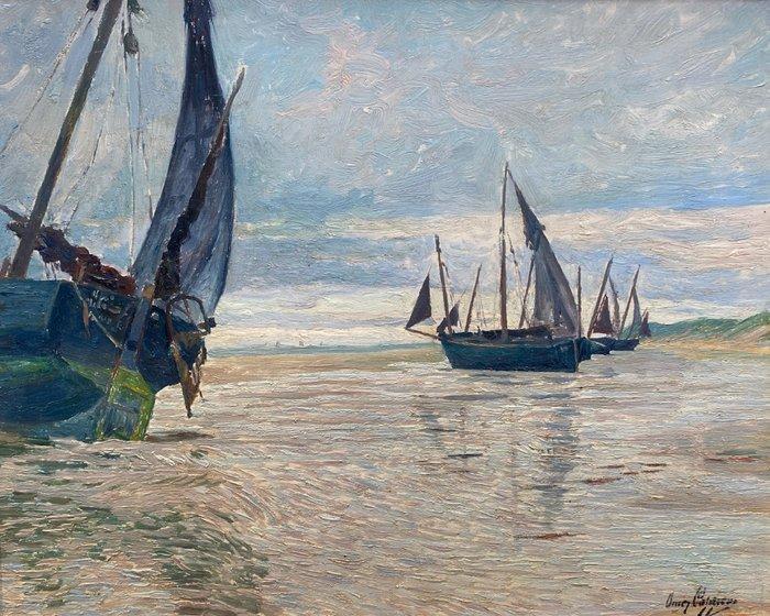 Omer Coppens (1864-1926) - Strandzicht, Antiek en Kunst, Kunst | Schilderijen | Klassiek