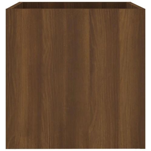 vidaXL Plantenbak 40x40x40 cm bewerkt hout bruineiken, Tuin en Terras, Bloembakken en Plantenbakken, Minder dan 60 cm, Nieuw, Hout