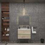 Badkamermeubelset Gliss Zeus 90 cm Licht Grijs Eiken, Ophalen of Verzenden, Nieuw, Bad
