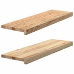 vidaXL Vensterbanken 2 st onbehandeld 80x25x2 cm massief, Verzenden, Nieuw