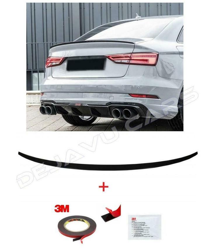 Achterklep spoiler + 3M tape voor Audi A3 8V S3 RS3 S line, Auto-onderdelen, Carrosserie en Plaatwerk, Achter, Achterklep, Nieuw
