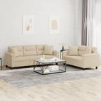 vidaXL 2-delige Loungeset met kussens microvezelstof, Huis en Inrichting, Verzenden, Nieuw, Vierpersoons of meer, Stof