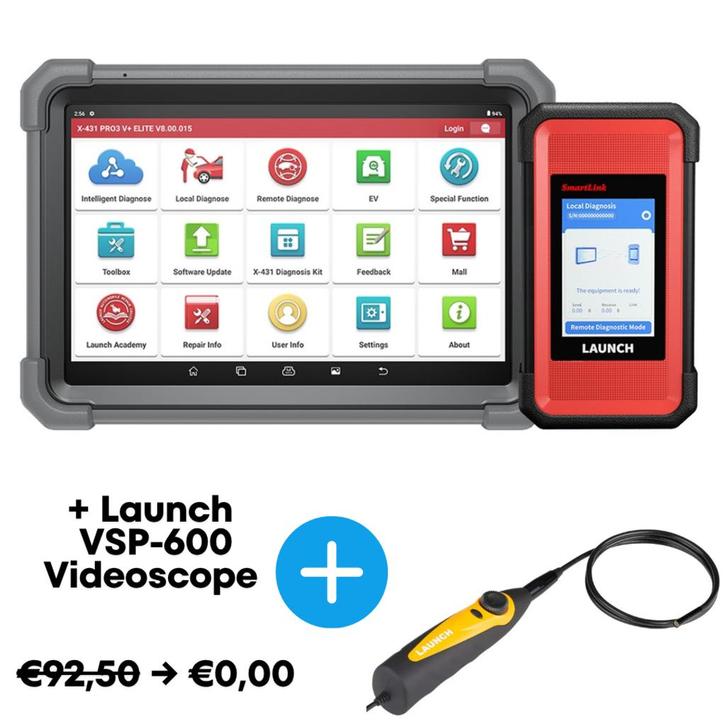 LAUNCH X431 PRO3 V+ elite met gratis VSP600 Videoscope en 2, Auto diversen, Autogereedschap, Verzenden