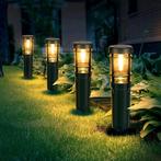 4x Faro Solar LED Tuinlamp Zwart Tuinverlichting, Tuin en Terras, Buitenverlichting, Zonne-energie, Kunststof, Verzenden, Minder dan 50 watt