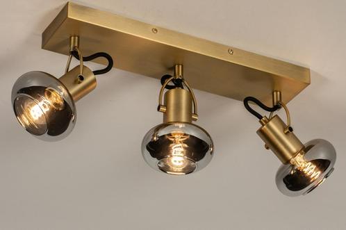 Rietveld Licht - Gouden plafondlamp met, Huis en Inrichting, Lampen | Hanglampen, Verzenden