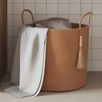 vidaXL Opbergmand Ø 40x35 cm katoen bruin, Huis en Inrichting, Verzenden, Nieuw