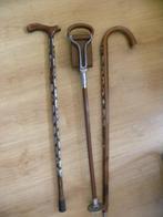 Wandelstok (3) - Aluminium-leder-Hout -