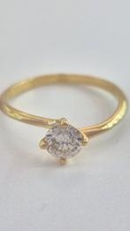 Verlovingsring - 14 karaat Geel goud - 0.57ct. tw. Bruin