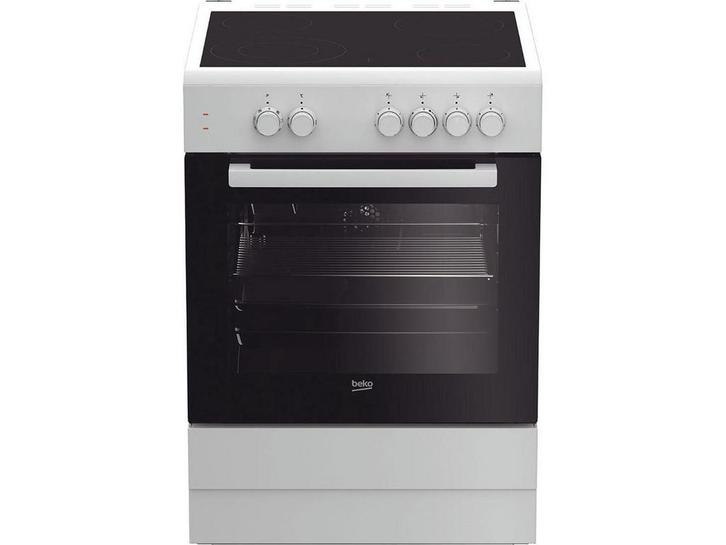 Beko FSM67010GW - Keramisch Fornuis - 4 kookzones - 66 liter, Witgoed en Apparatuur, Kookplaten, Zo goed als nieuw, Verzenden