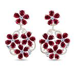 Zonder minimumprijs - Oorbellen Zilver, Verguld Granaat -, Nieuw