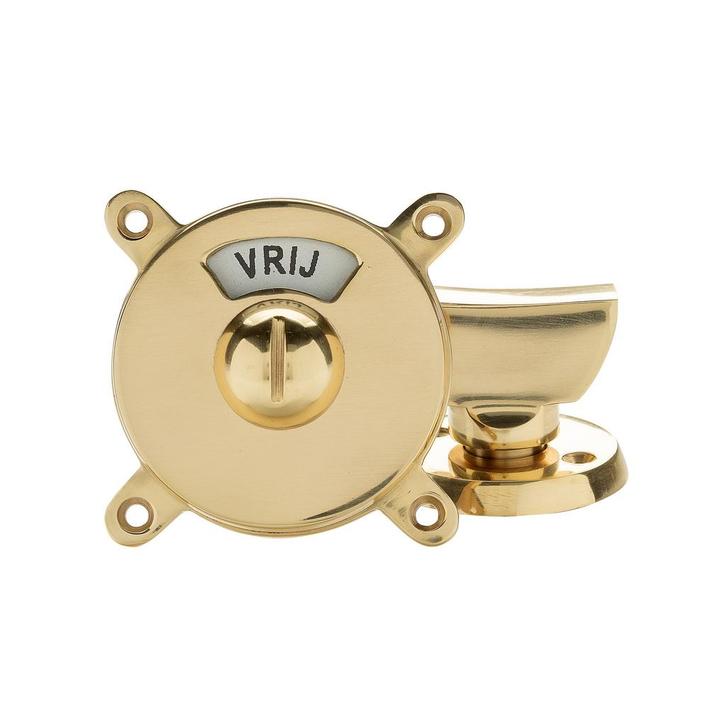 WC sluiting Resident gelakt messing, Doe-het-zelf en Verbouw, Hang- en Sluitwerk, Slot, Nieuw, Koper of Messing, Ophalen of Verzenden