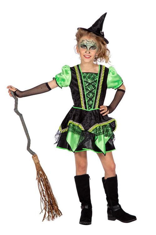 Heks Jurk Groen Meisje, Hobby en Vrije tijd, Feestartikelen, Nieuw, Verzenden