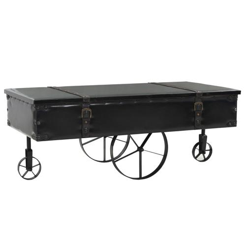 vidaXL Salontafel 110x55x43 cm MDF en vurenhout, Huis en Inrichting, Tafels | Salontafels, 100 tot 150 cm, Nieuw, Overige materialen