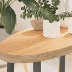 vidaXL Tafelblad 80x40x4 cm ovaal massief eikenhout, Huis en Inrichting, Tafels | Eettafels, Verzenden, Nieuw